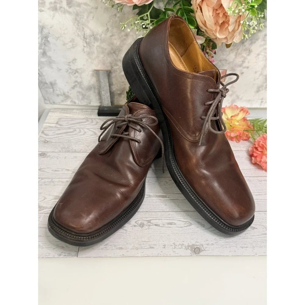 Cole Haan Brown Men's 12 M Lace Up Leather Oxford Dress Shoe Water Proof EUC